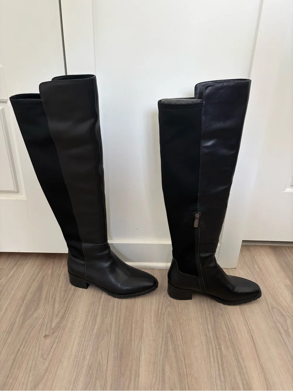 Blondo Black Over-the-Knee Faux Leather Riding Boots